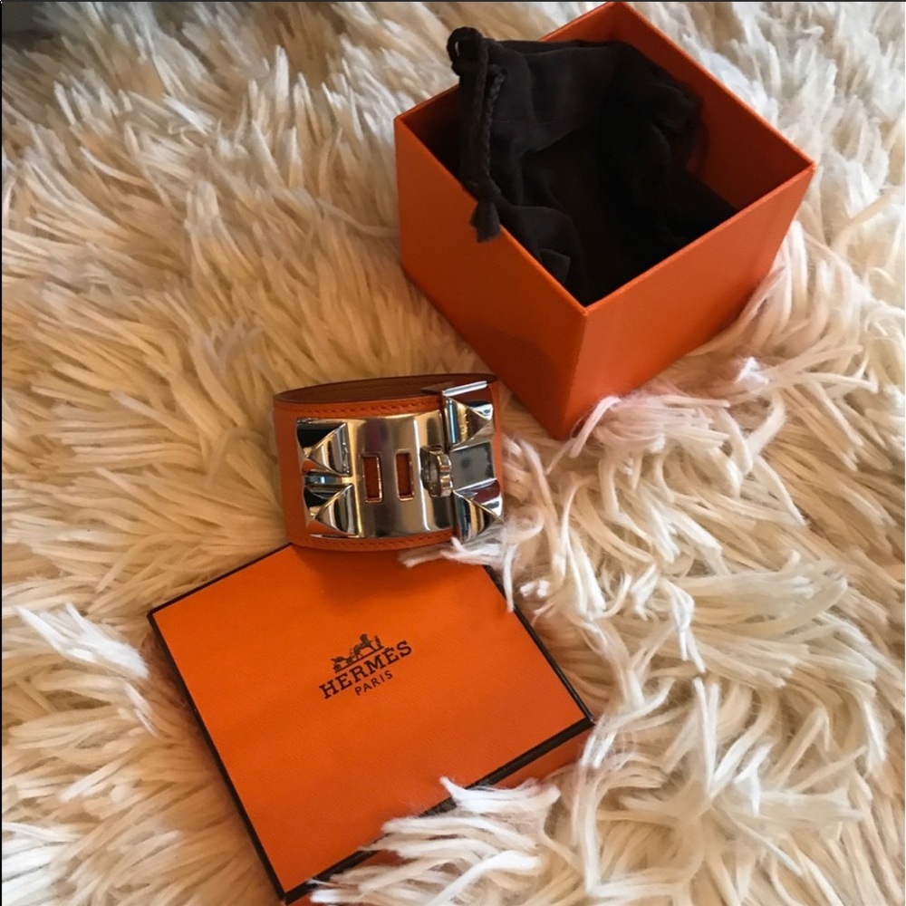 hermes collier de chien bracelet orange - Picture 2 of 3